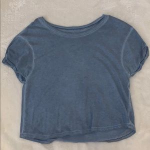 Light blue cropped t-shirt